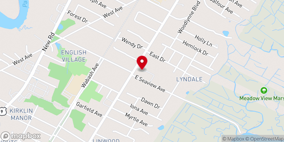 Map showing location of Linwood Community Church