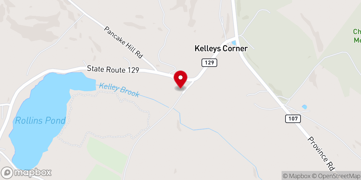 Map showing location of Kelley Corner School House