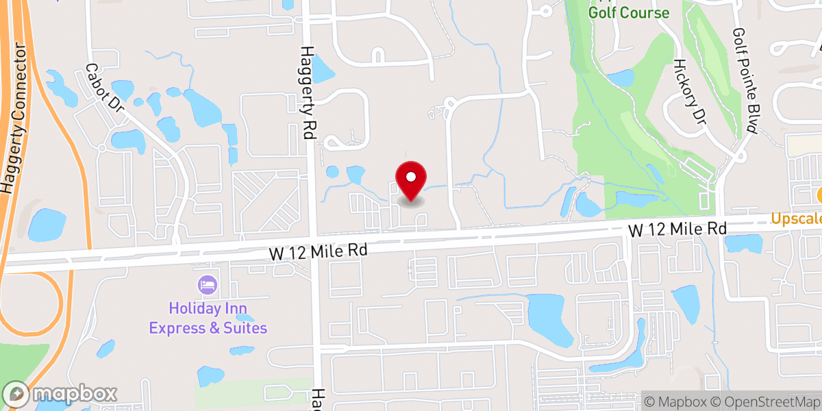 Map showing location of Hope Lutheran Church