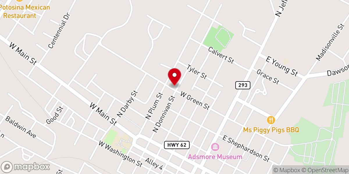 Map showing location of Shepherd Street Baptist Church
