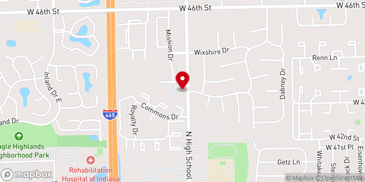 Map showing location of Grace Brethren Church