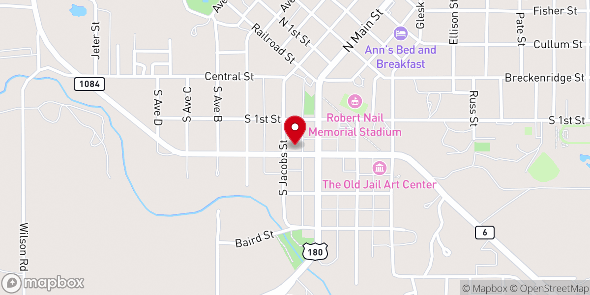 Map showing location of Matthews Memorial Presbyterian Church