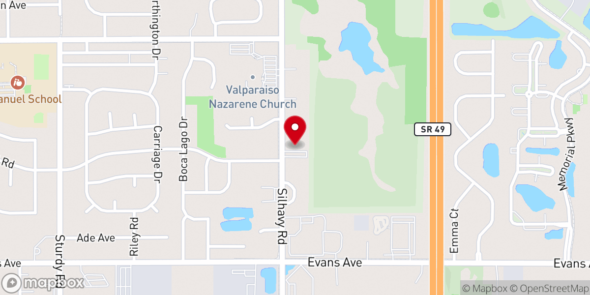 Map showing location of Vale Church of Christ