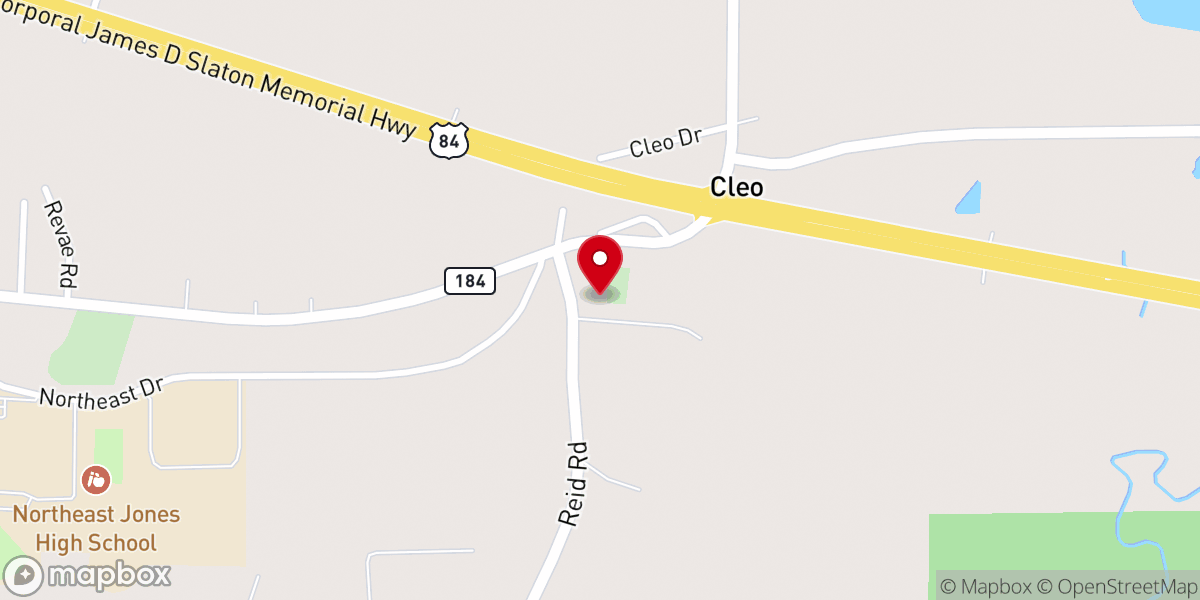 Map showing location of Bethlehem Baptist Church