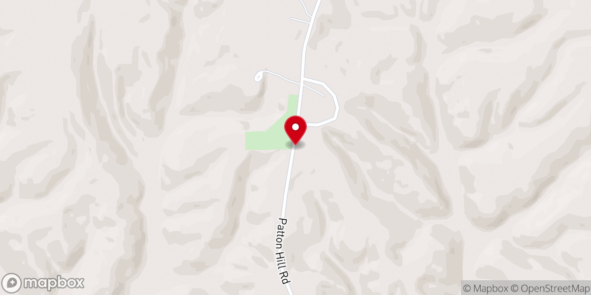 Map showing location of Patton Baptist Church