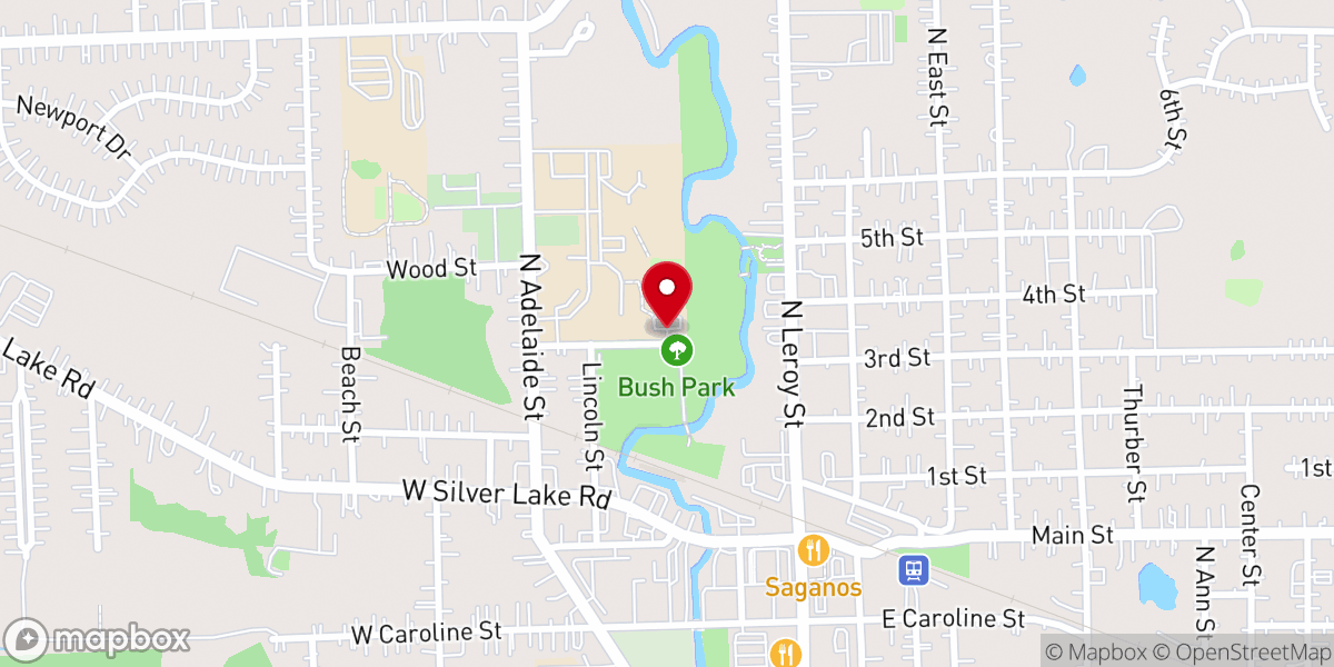 Map showing location of Bush Park