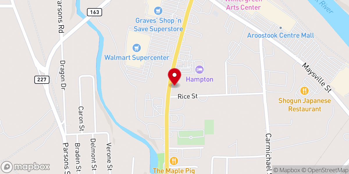 Map showing location of F.A. Peabody Insurance