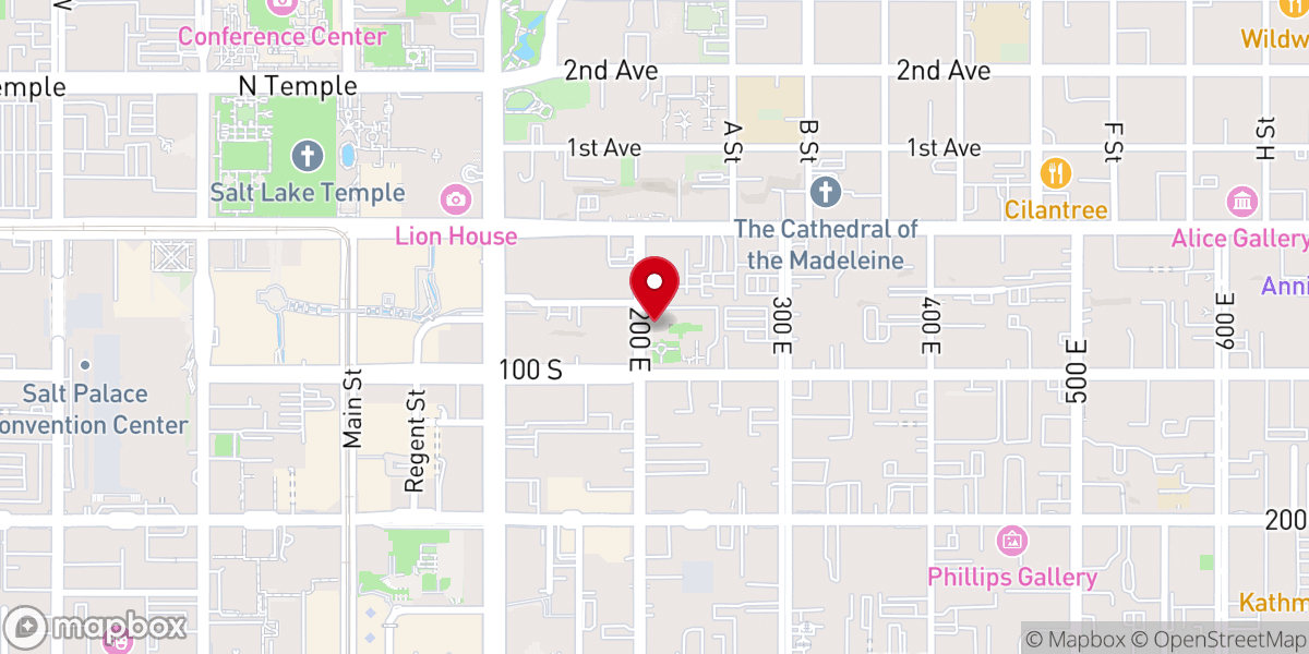 Map showing location of Episcopal Diocese of Utah