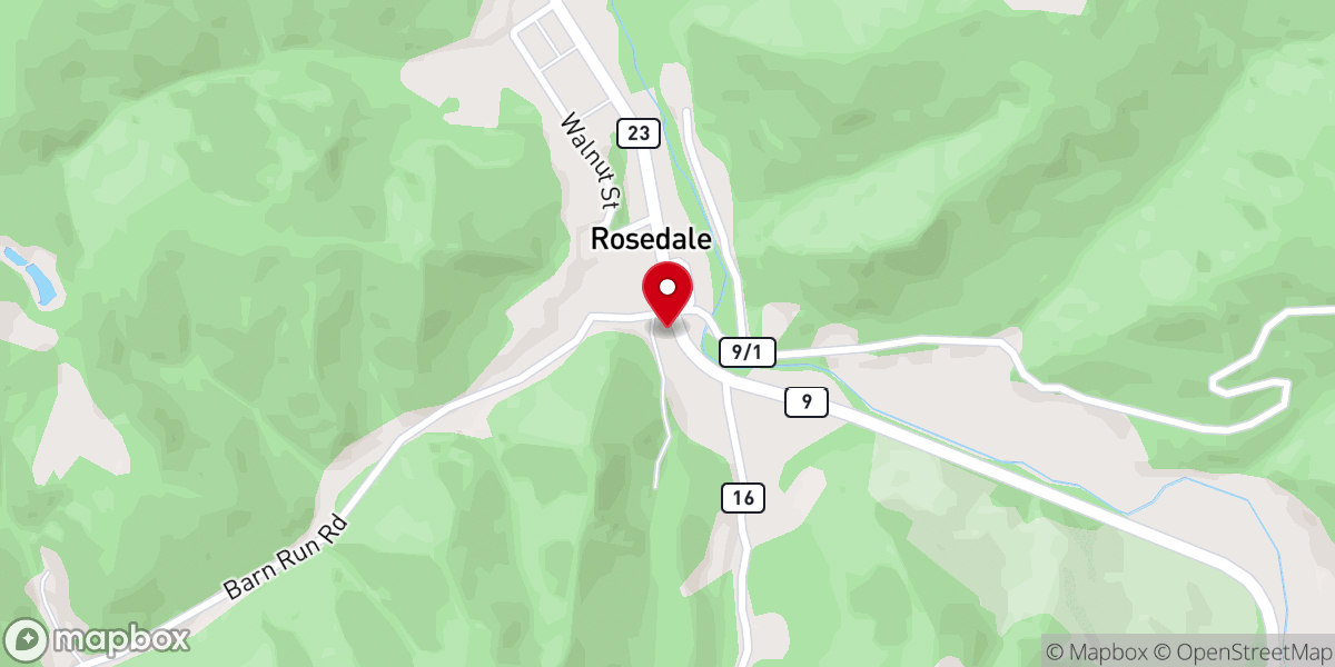 Map showing location of Rosedale Methodist Church
