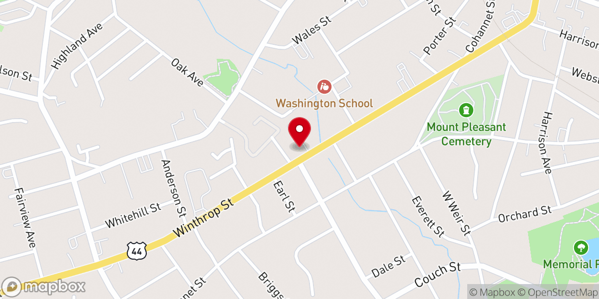 Map showing location of Liberty Christian Center