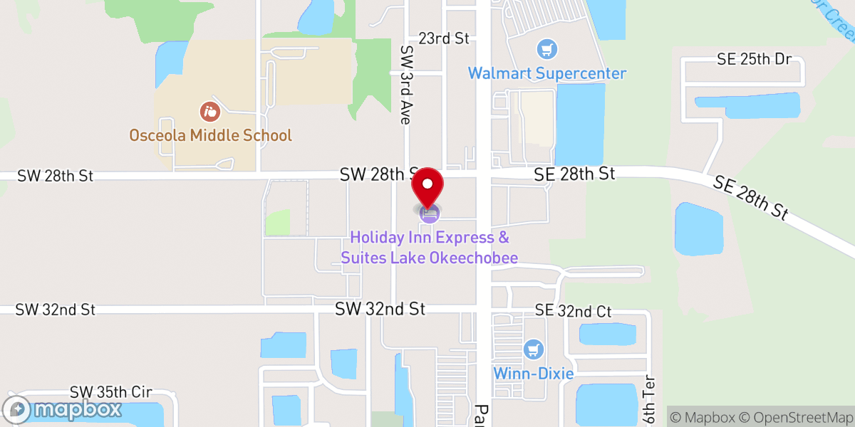 Map showing location of Holiday Inn Express & Suites Lake Okeechobee by IHG