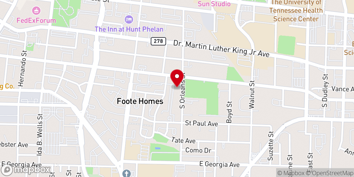 Map showing location of Ronnie Tullos Evangelistic Association Inc
