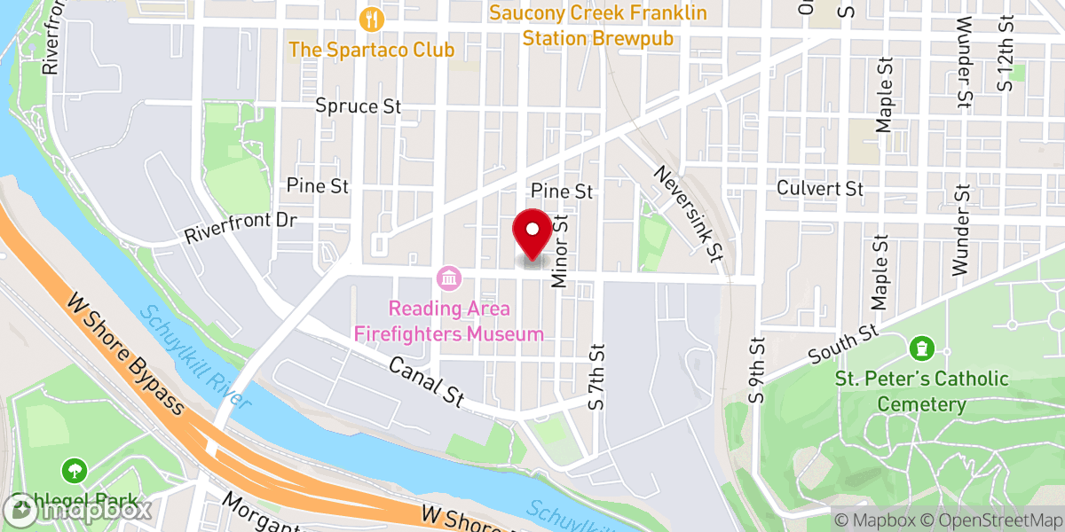 Map showing location of Saints Cyril and Methodius Catholic Church