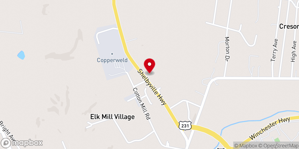 Map showing location of Northside Church of Christ