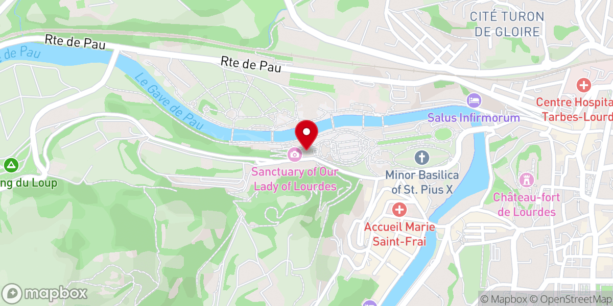 Map showing location of Chapelle de la Résurrection