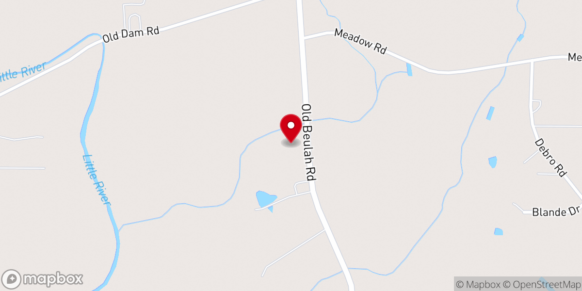 Map showing location of Stancil's Chapel Tack Shop