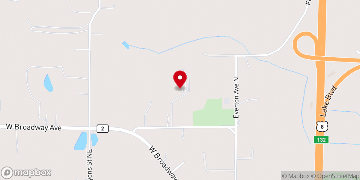 Map showing location of Revive Church Forest Lake