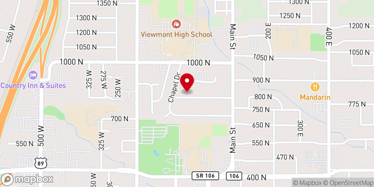 Map showing location of Chapel