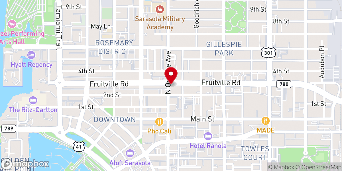 Map showing location of St Martha's Church Dev Office