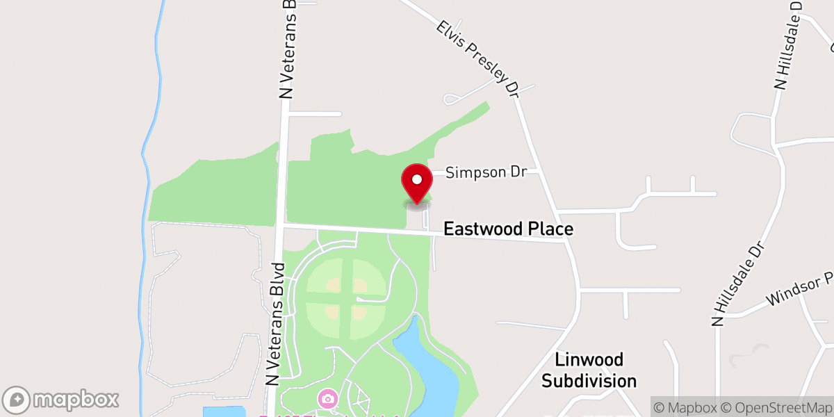Map showing location of Northeast Church of Christ
