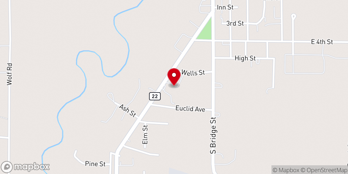 Map showing location of St Paul Lutheran Church