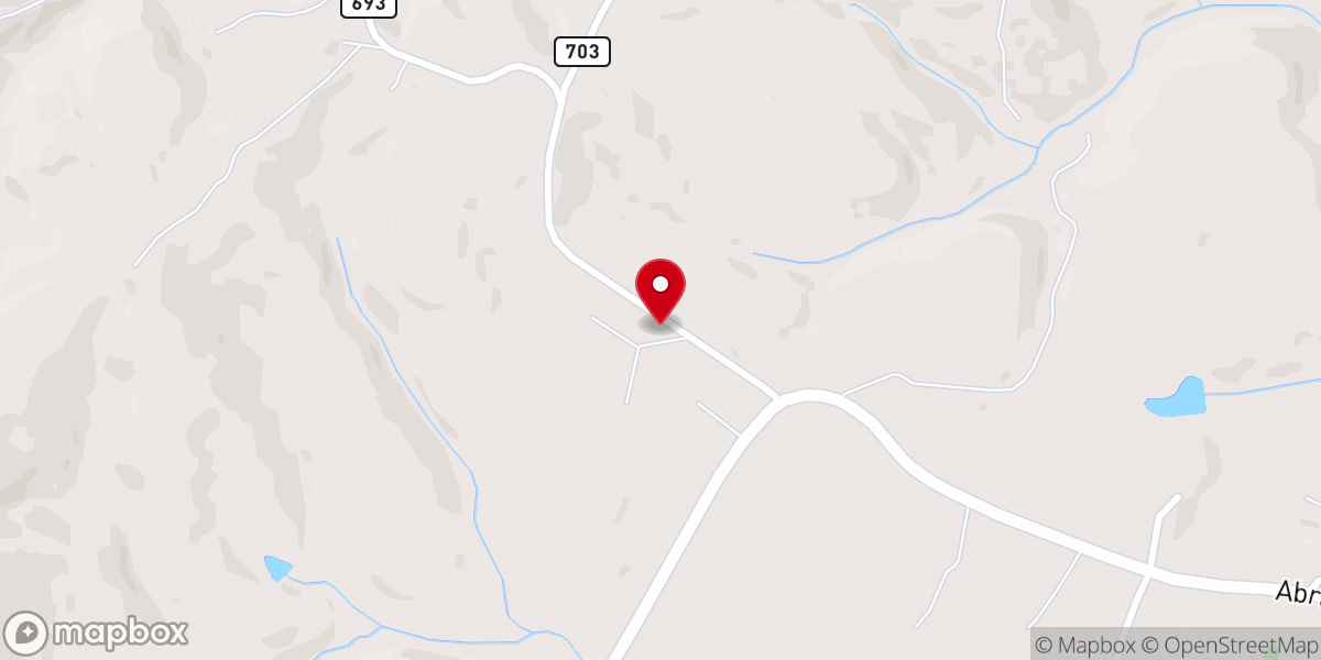 Map showing location of Salem Church