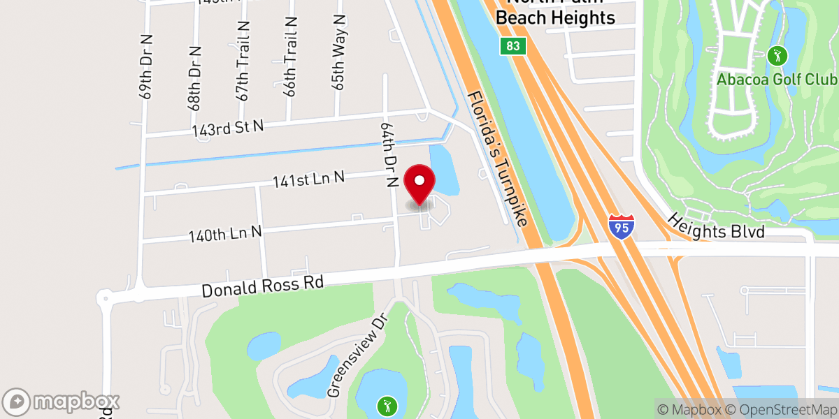 Map showing location of Living Oaks Church