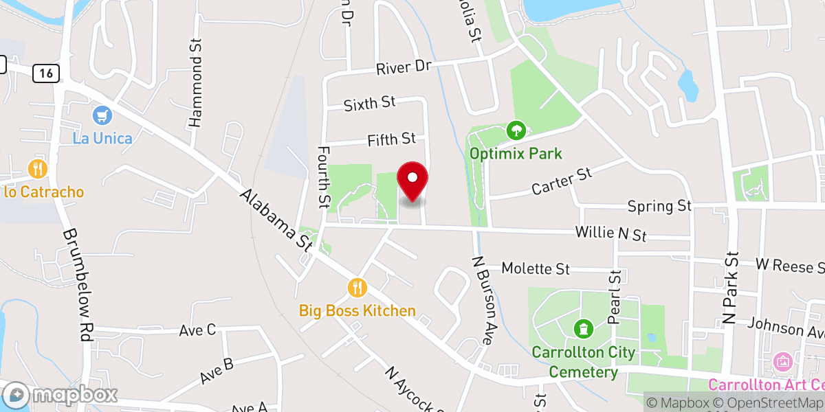 Map showing location of St John Pure Holiness Church