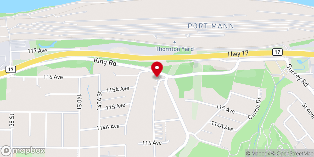 Map showing location of Vancouver Life Church