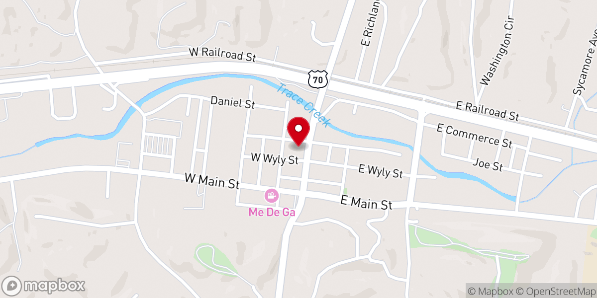 Map showing location of Waverly Senior Citizens Center