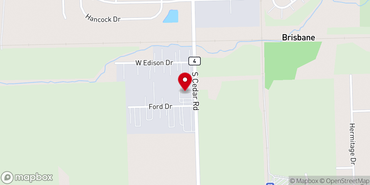 Map showing location of Tom E Hartung American Legion Post 1977