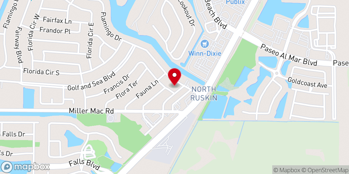 Map showing location of SeaGlass Church