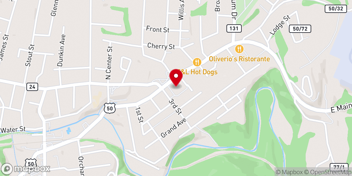 Map showing location of All Saints Catholic Church