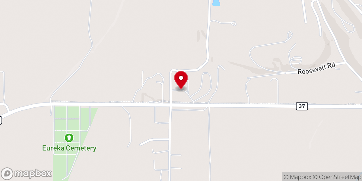 Map showing location of Valley Baptist Church