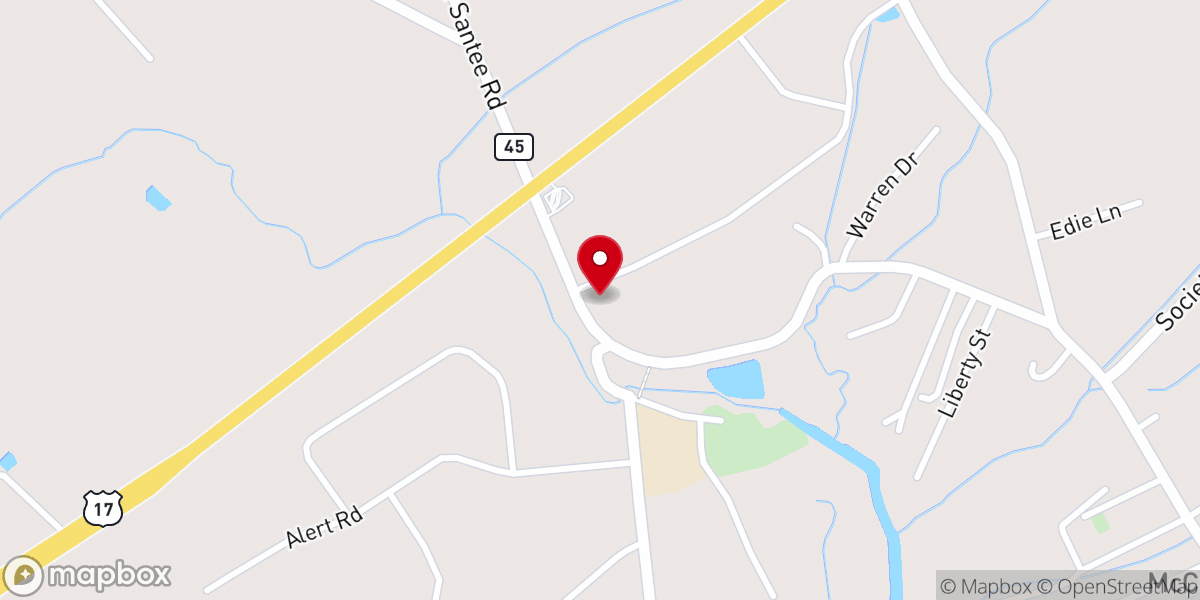 Map showing location of Seacoast Church - McClellanville