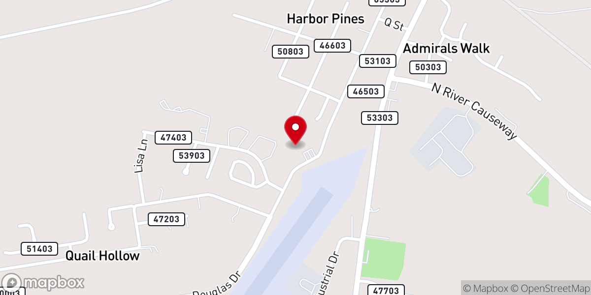 Map showing location of Point Peter Baptist Church