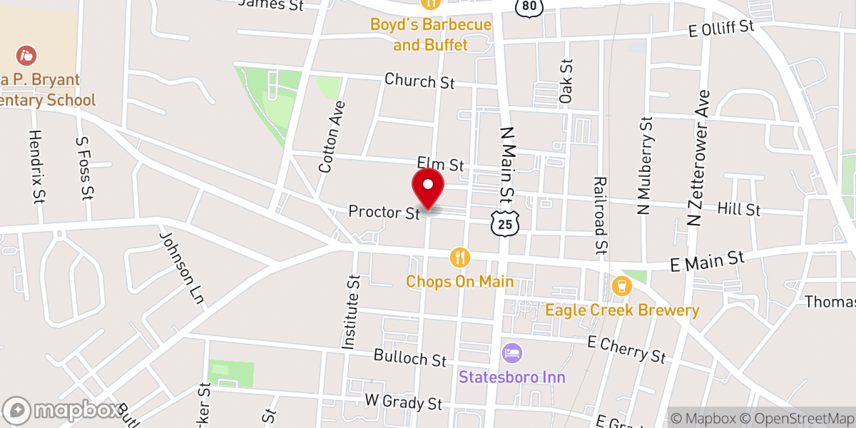 Map showing location of New Hope Mssnry Baptist Church
