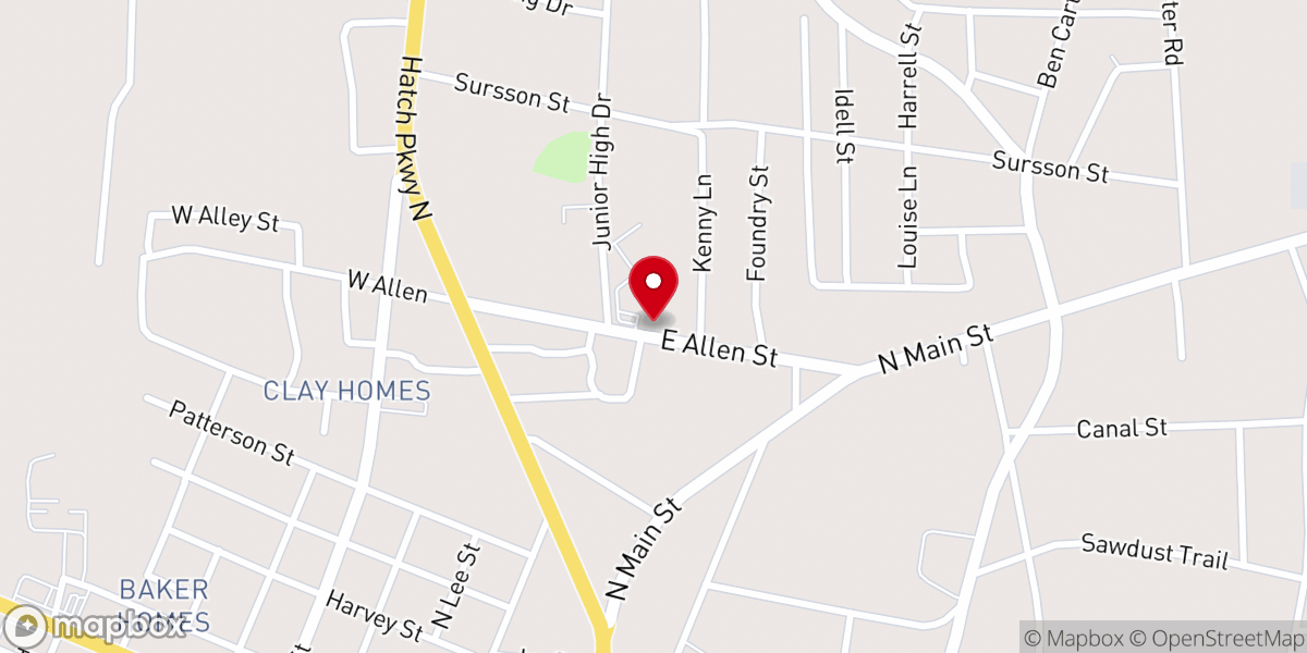 Map showing location of Harpers Chapel