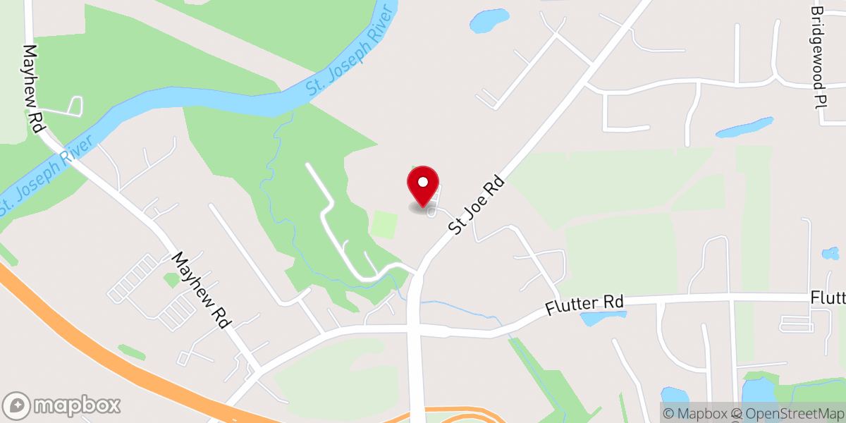 Map showing location of Ascension Lutheran Church