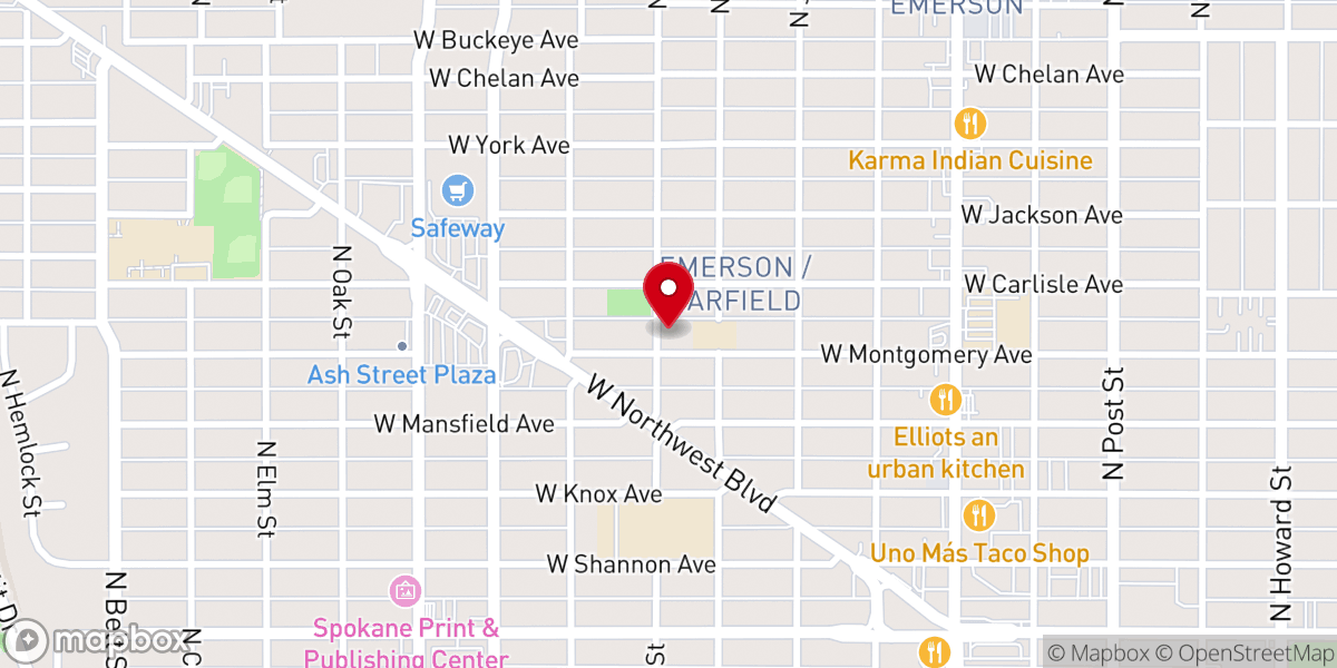 Map showing location of St. Anthony Catholic Church