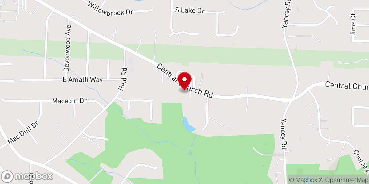 Map showing location of Solid Rock Church