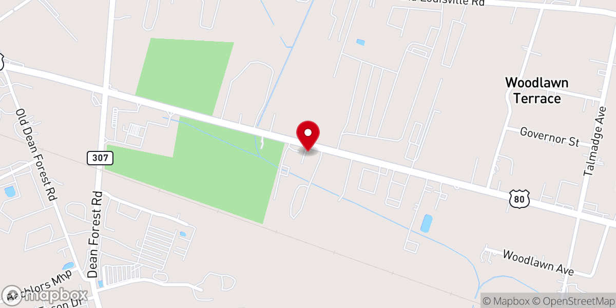 Map showing location of Bible Church (historical)