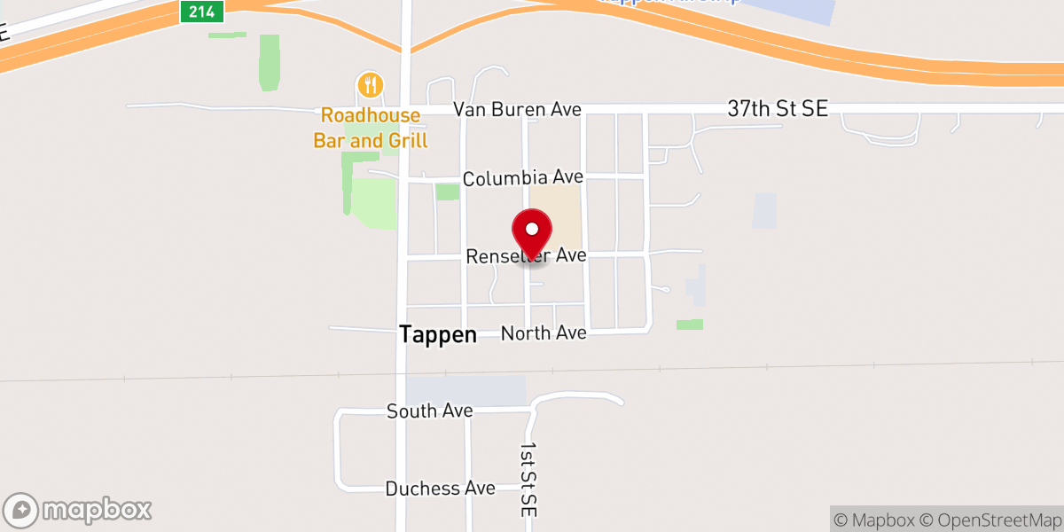 Map showing location of St. Paul's Catholic Church