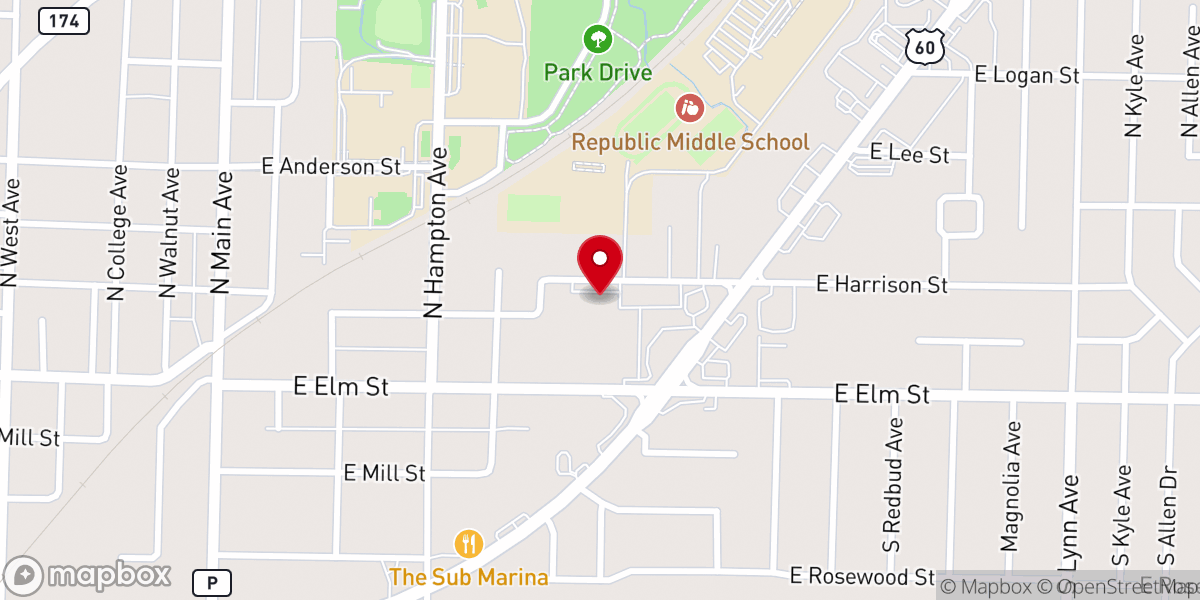 Map showing location of Destiny Church
