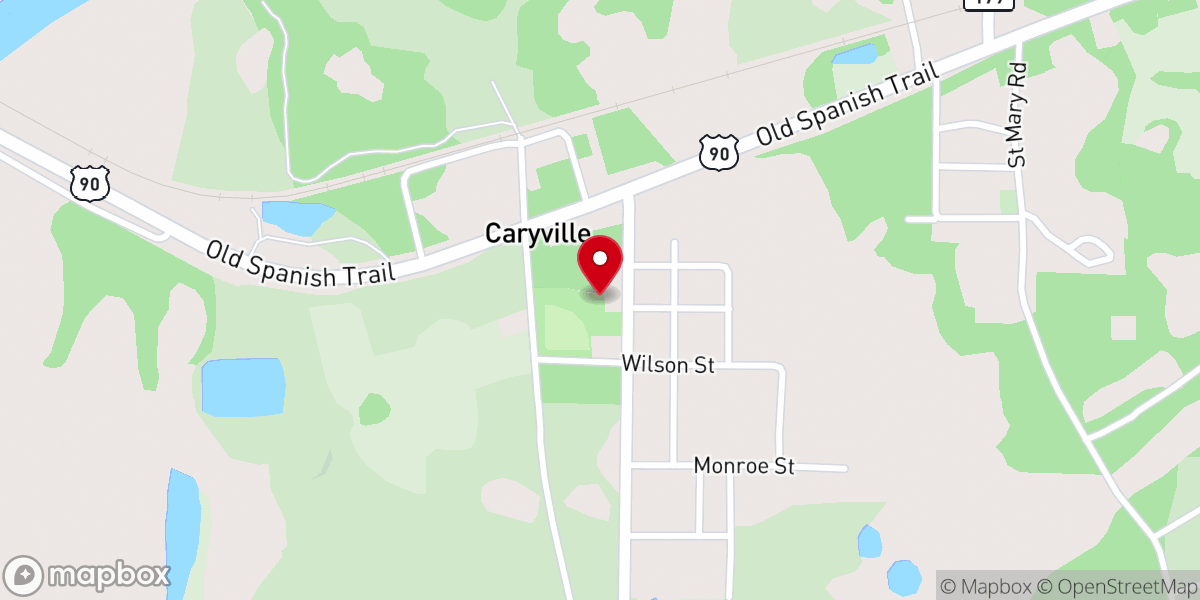 Map showing location of Caryville Community Center