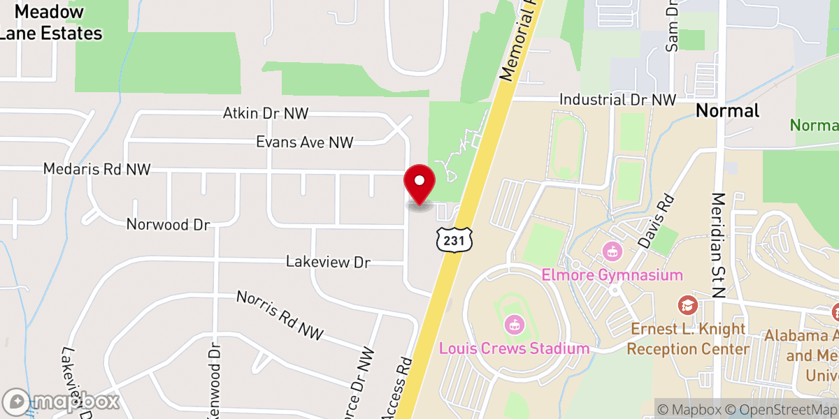 Map showing location of Victory World Outreach Ministries