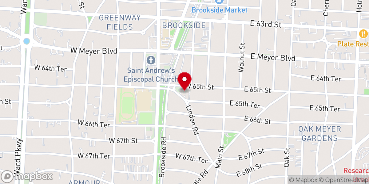 Map showing location of Kansas City United Church of Christ