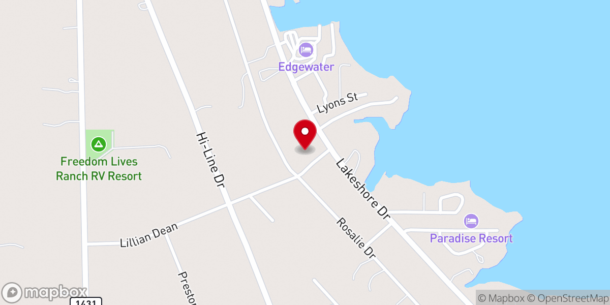 Map showing location of Lakeshore Church
