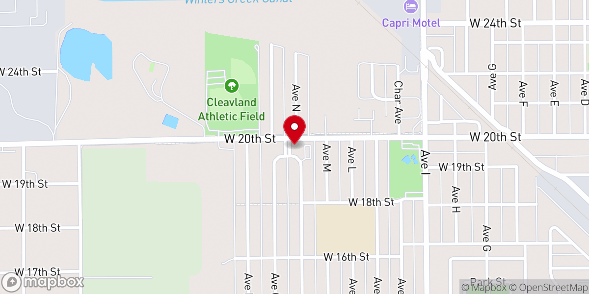 Map showing location of Scottsbluff Church of Christ