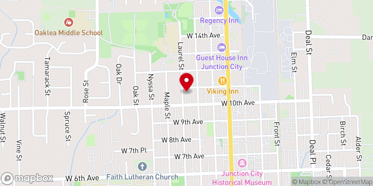 Map showing location of Tri County Worship Center